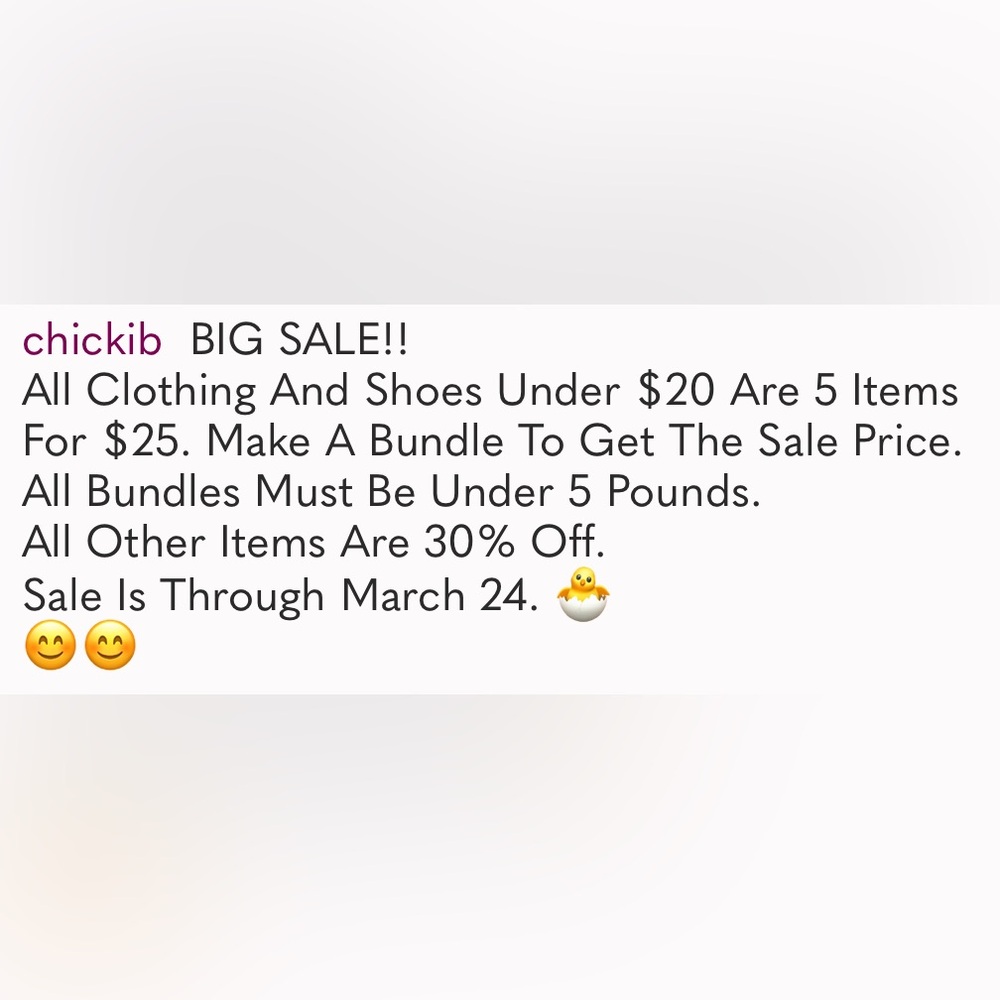 BIG SALE